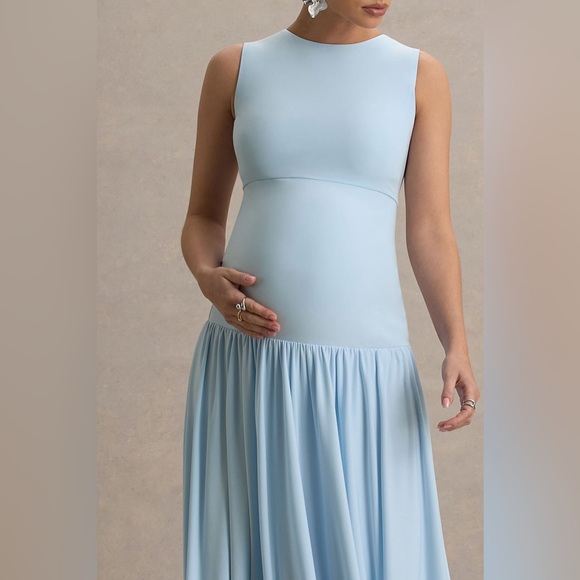 Club L London Light Blue Elegant Maxi Dress - Picture 3 of 13